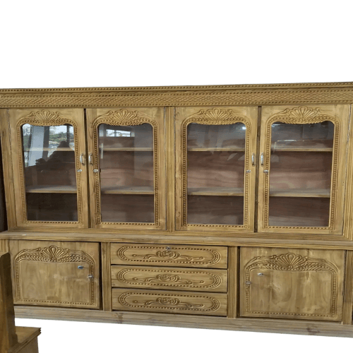 Wall show case mehogoni woods made big size